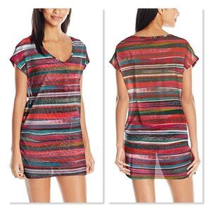 Anne Cole Sand Stripe Printed Cover-Up size XS/Sm